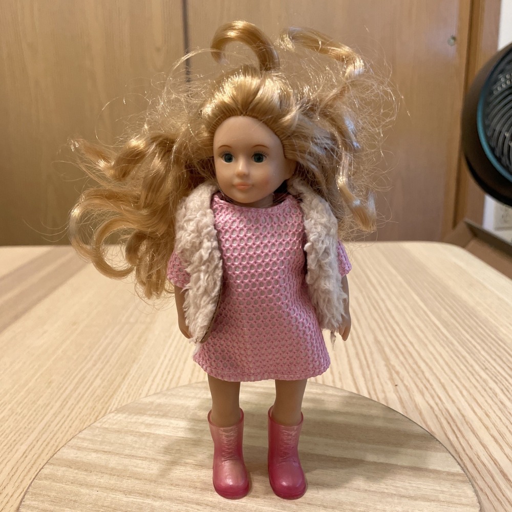 Battat Lori Doll Nora 6" Miniature Pink Dress‎ Boots Vest Our Generation Mini